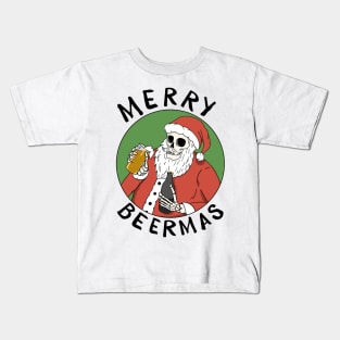 Merry Beermas White Kids T-Shirt